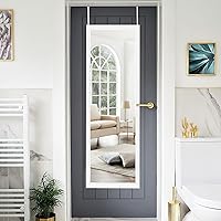 Vista 62 de NeuType Espejo arqueado de longitud completa, 71 x 32 pulgadas, espejo grande de cuerpo completo con marco de metal de aluminio, protección contra