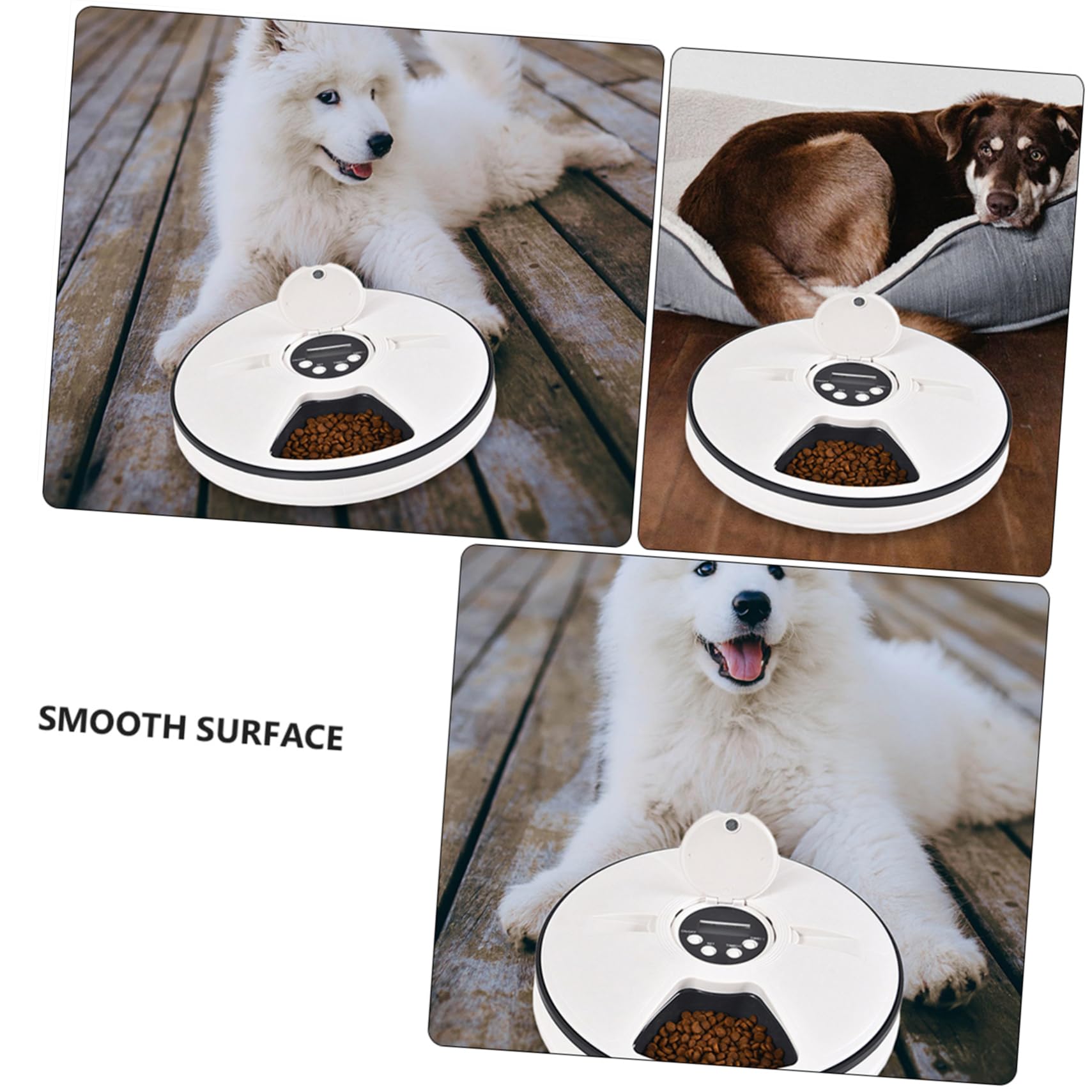FOMIYES Alimentador Inteligente para Mascotas de Orificios Temporizador Comedero Automático para Gatos Comedero para Perros Función de Temporización para Uso Interiores