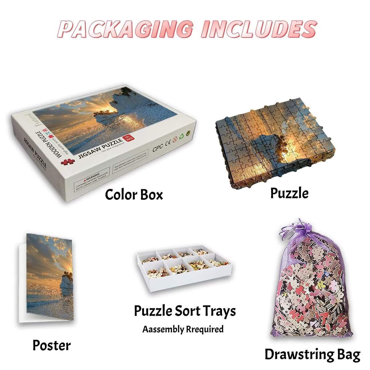 Puzzle 2000 Pezzi Paesaggi, Puzzle Spiaggia per Adulti, Puzzles in Legno Intrattenimento Creativo, Divertimento, Puzzles Educativi Classici con Confezione di Alta Qualità Idea Regalo Donna Decor -2496