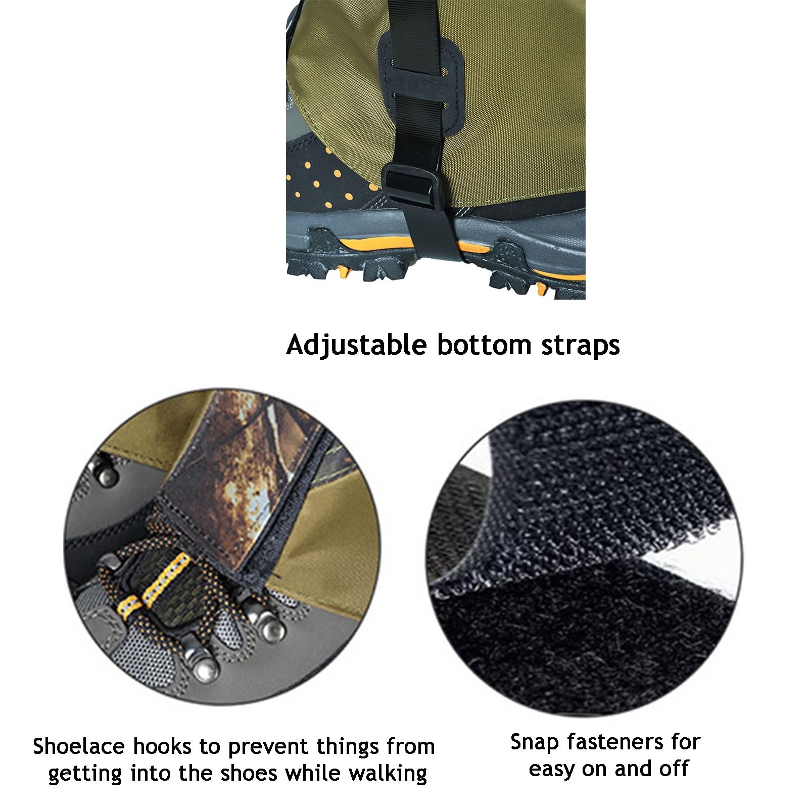 Genérico Polainas De Senderismo, Accesorios Resistentes Al Desgarro For Caminar Aire Libre, Transpirables For Escalada, Ciclismo, Correr Y