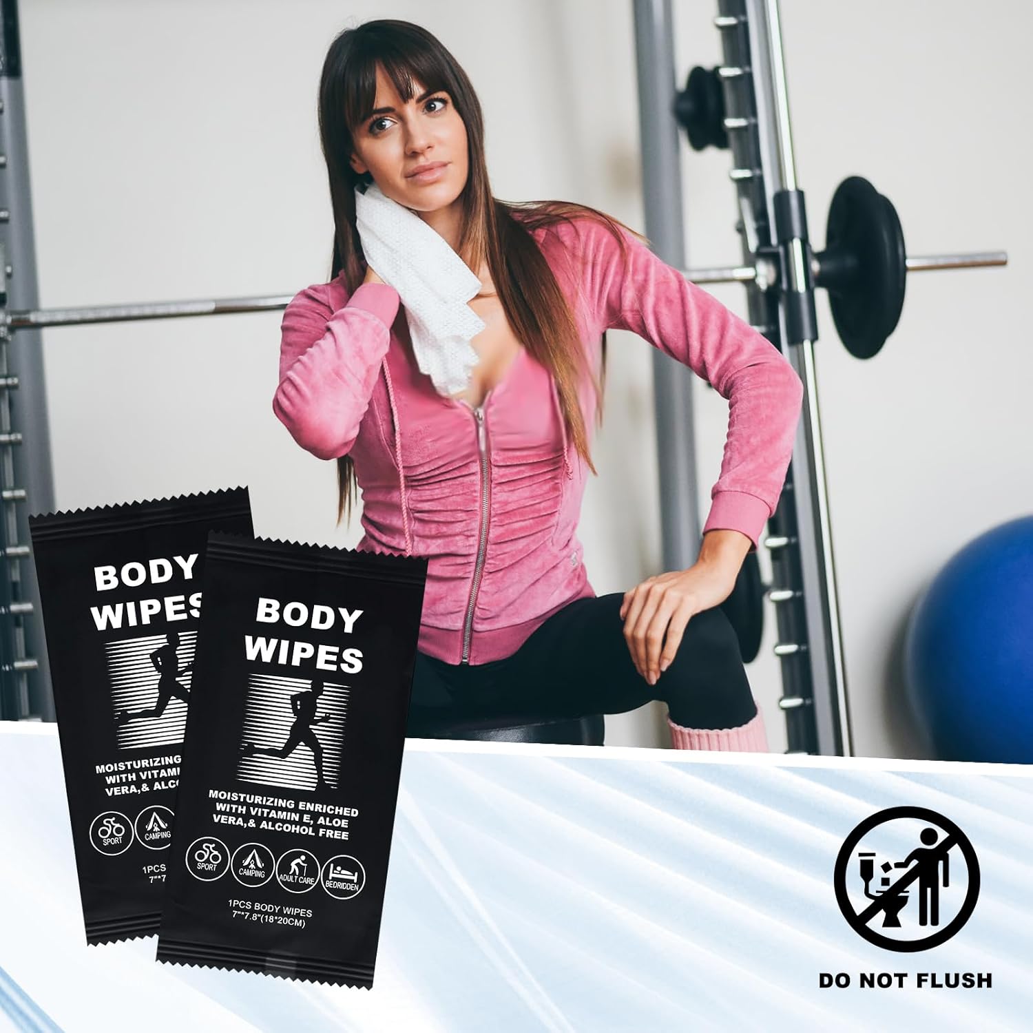 Body Wipes for Women and Men Individually Wrapped Face and Body Wipes, Bath Wipes for Adults No Rinse Personal Cleansing Wipes Travel, Bulk Deodorant for Homeless Shower Wipes for Camping Hiking (50) - Image 7