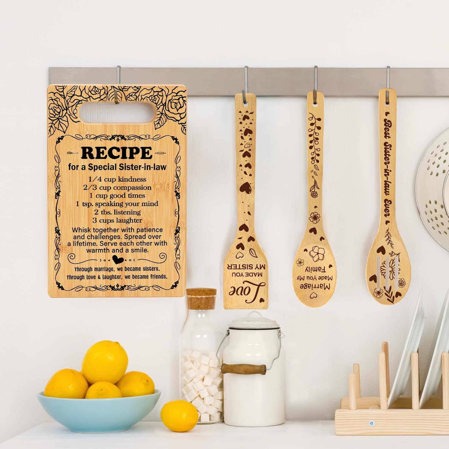 Sister in Law Birthday Gifts, Best Sister in Law Gifts from Sister, Cutting Board Set Gift for Sister-in-Law, Sister-in-Law Gifts for Mother's Day Wedding Christmas - Image 7