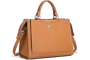 Missnine Laptop Bag for Women with Cup Holder, 15.6 Inch PU Leather...