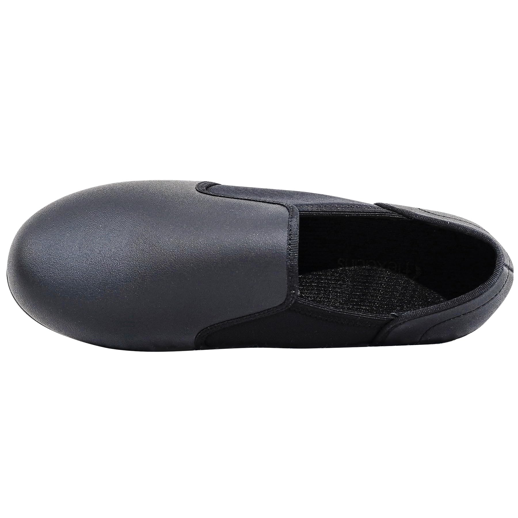 Schwarze Steppschuhe aus PU-Leder mit Rutschfester Spitze für stepptanzschuhe für Damen Herren