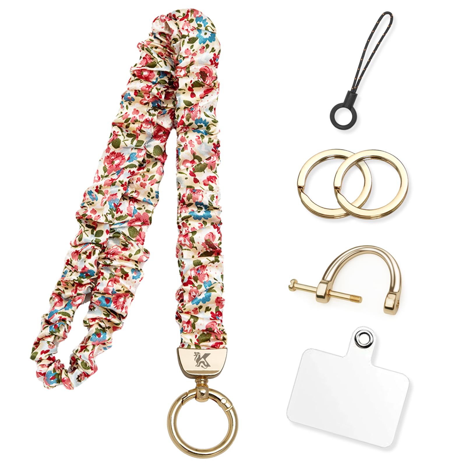 Scrunchie Lanyards for ID Badges&Keys, Cute Stretchy Teacher Neck Lanyard with Tether Tab for Women.-image-47