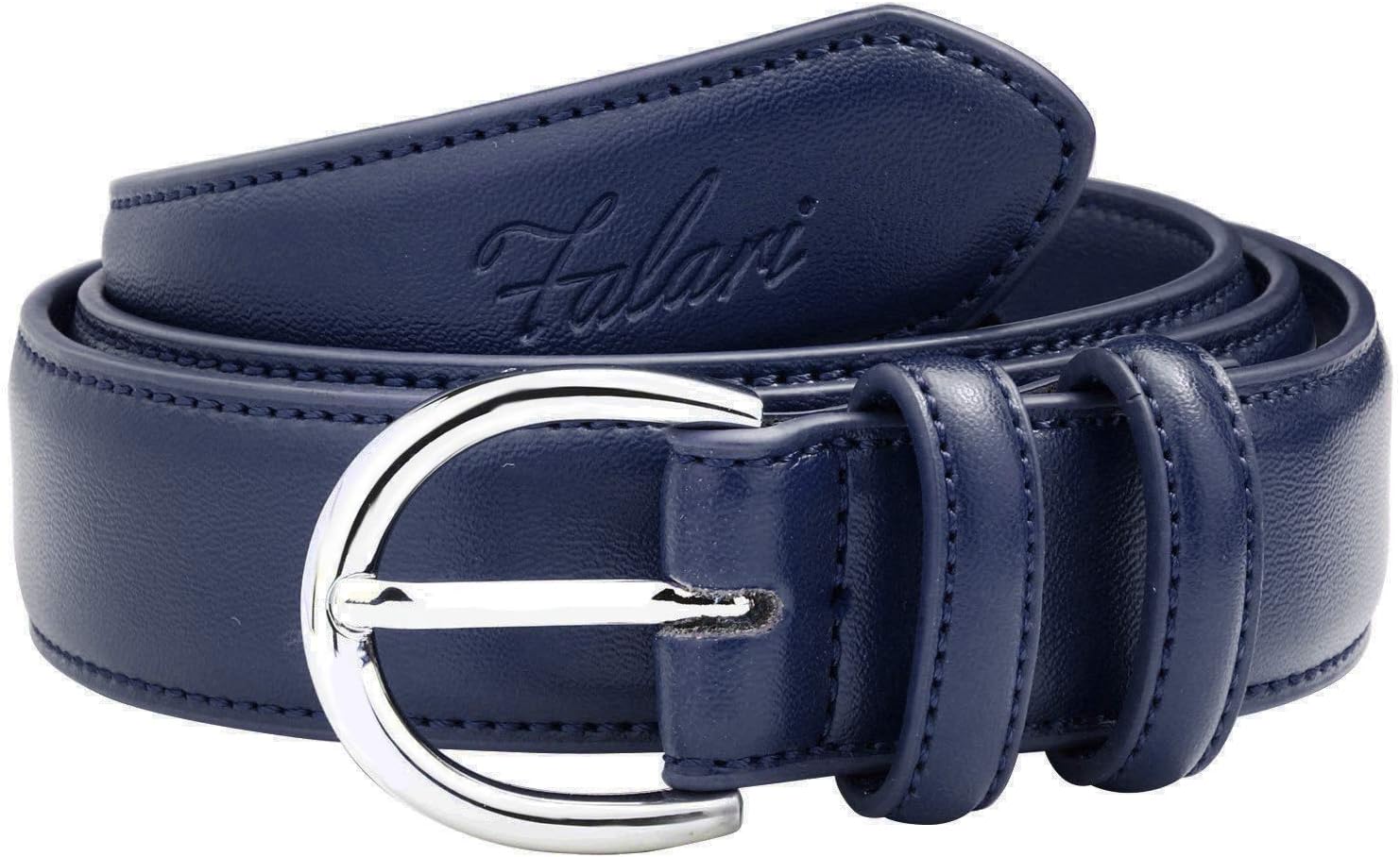 Falari Women Genuine Leather Belt Fashion Dress Belt With Single Prong Buckle 6028-31 Colors - Image 2