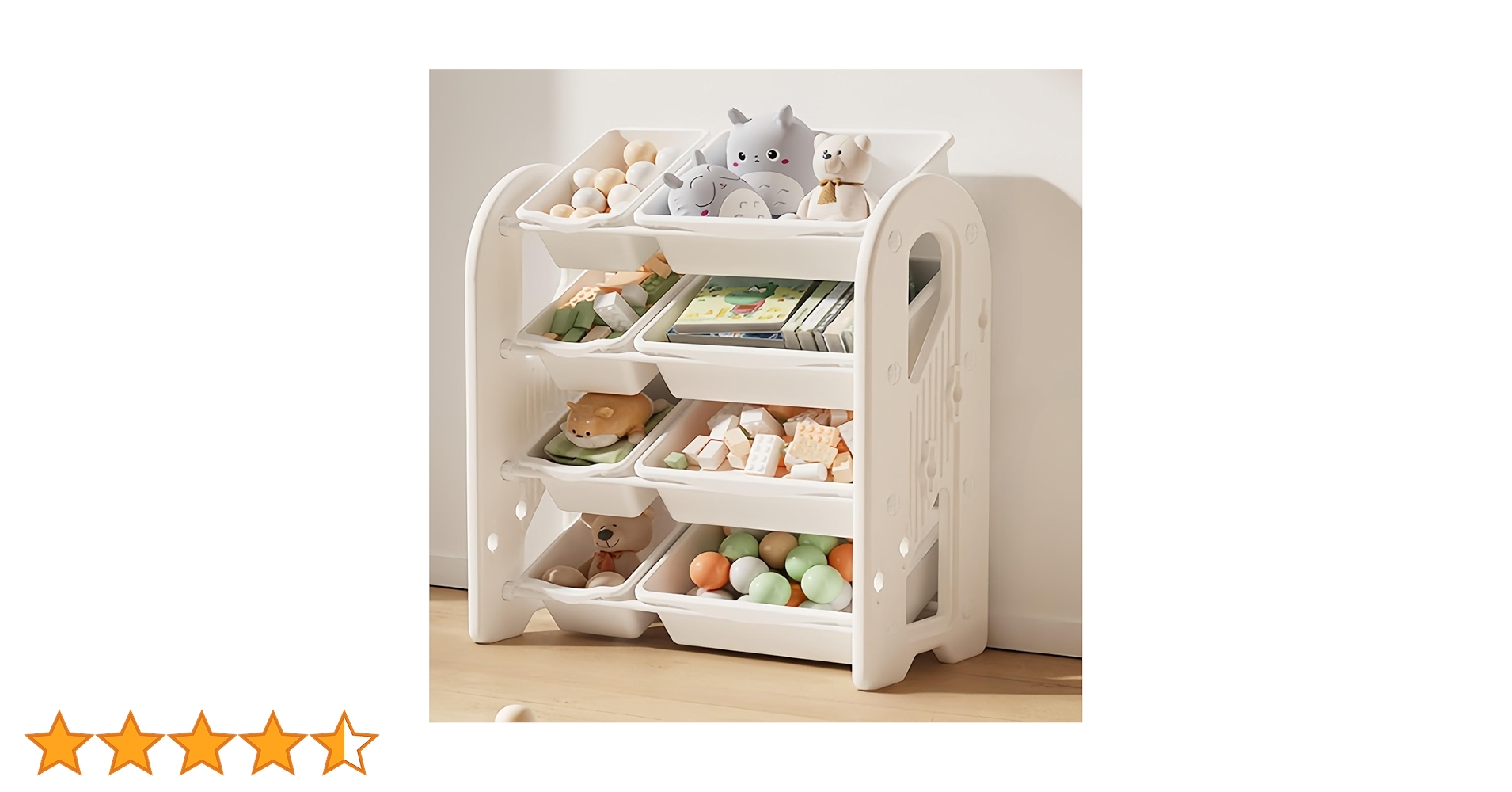 Amazon.co.jp: OSJ おもちゃ棚 絵本棚 3段 4段 ラックセット 大