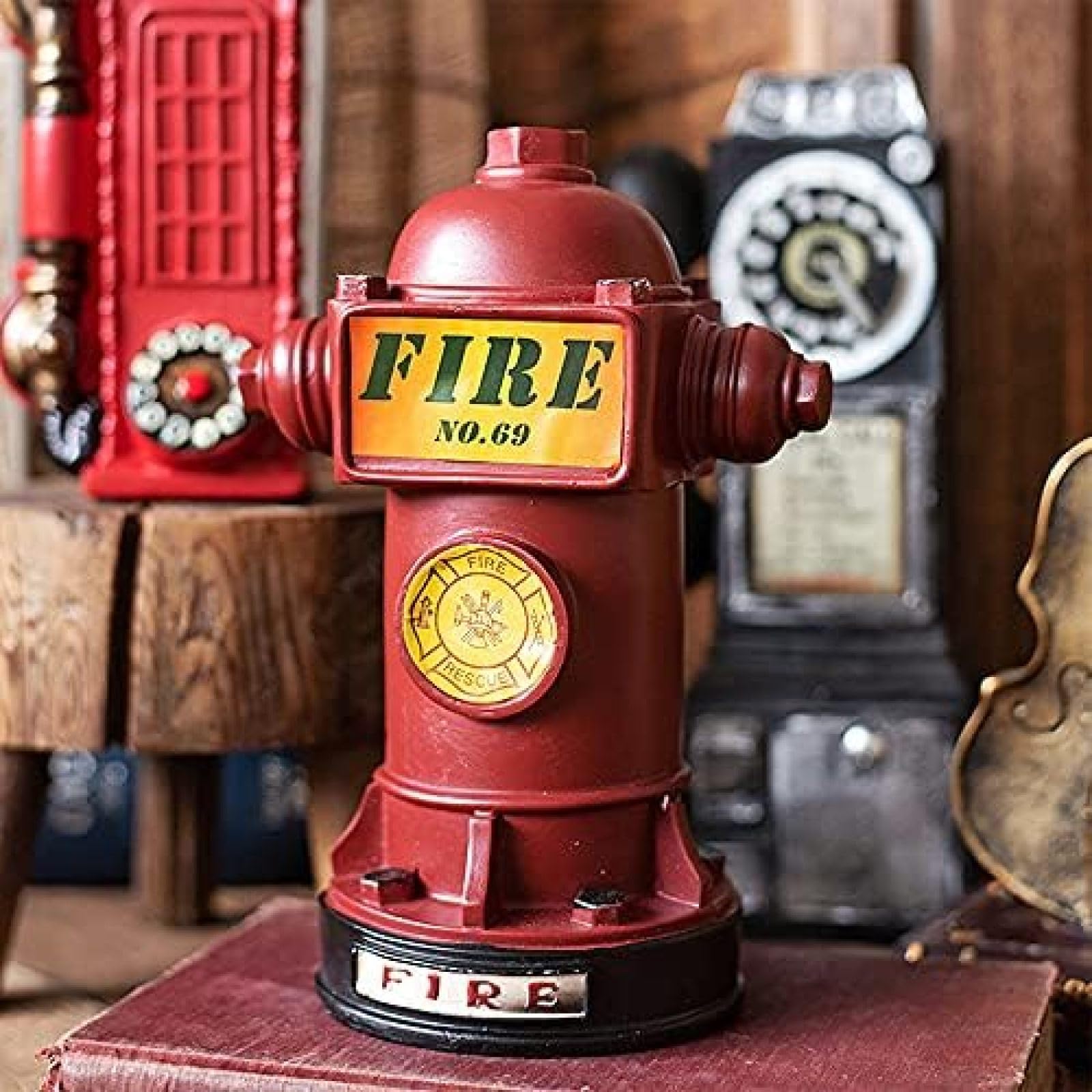American Industrial Style Retro LOFT Feuerhydrant Home Kreative Requisiten Bar Dekorationen Display Merchandise Ornamente,Rot