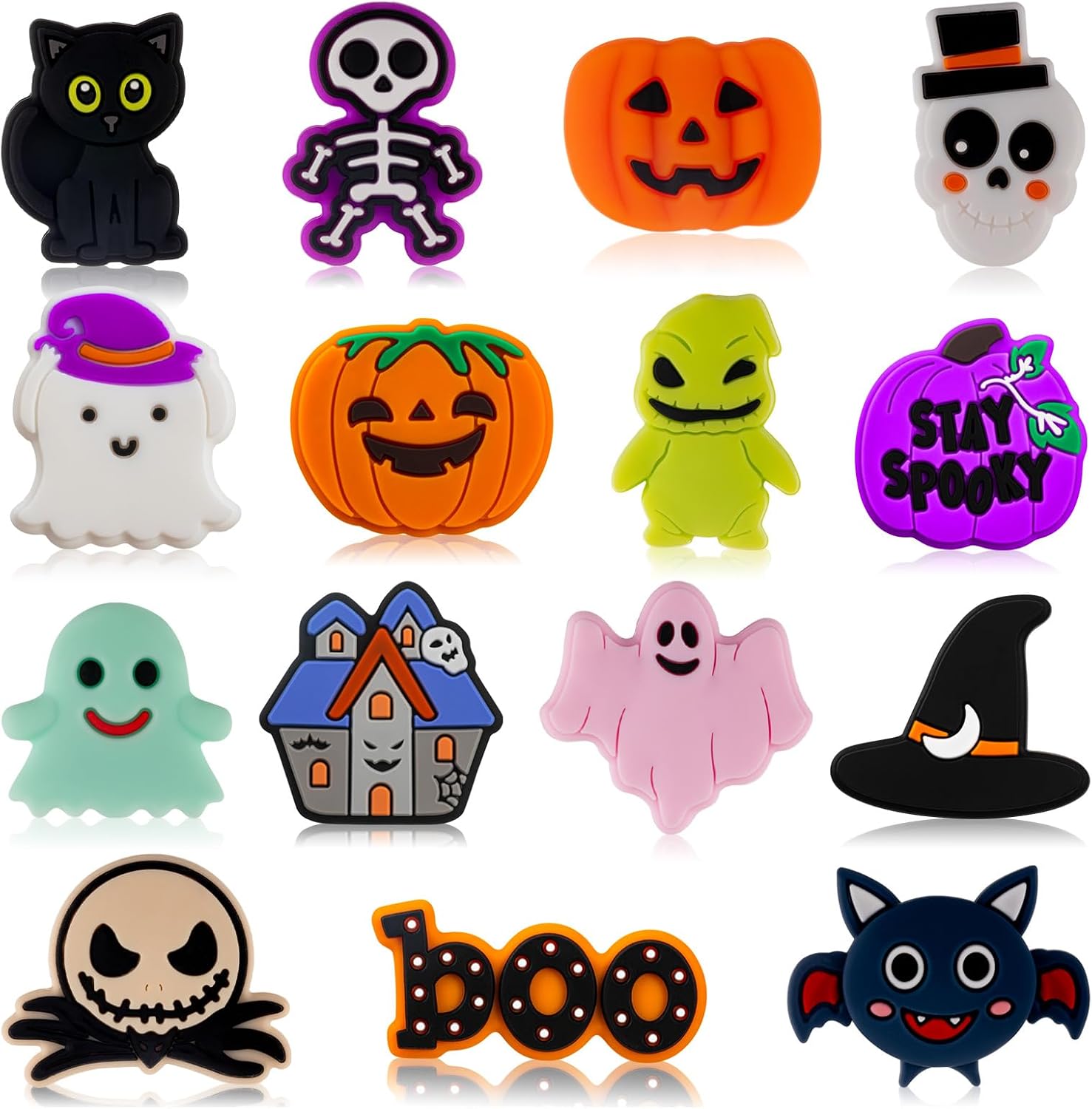 15Pcs Halloween Silicone Beads for Pen