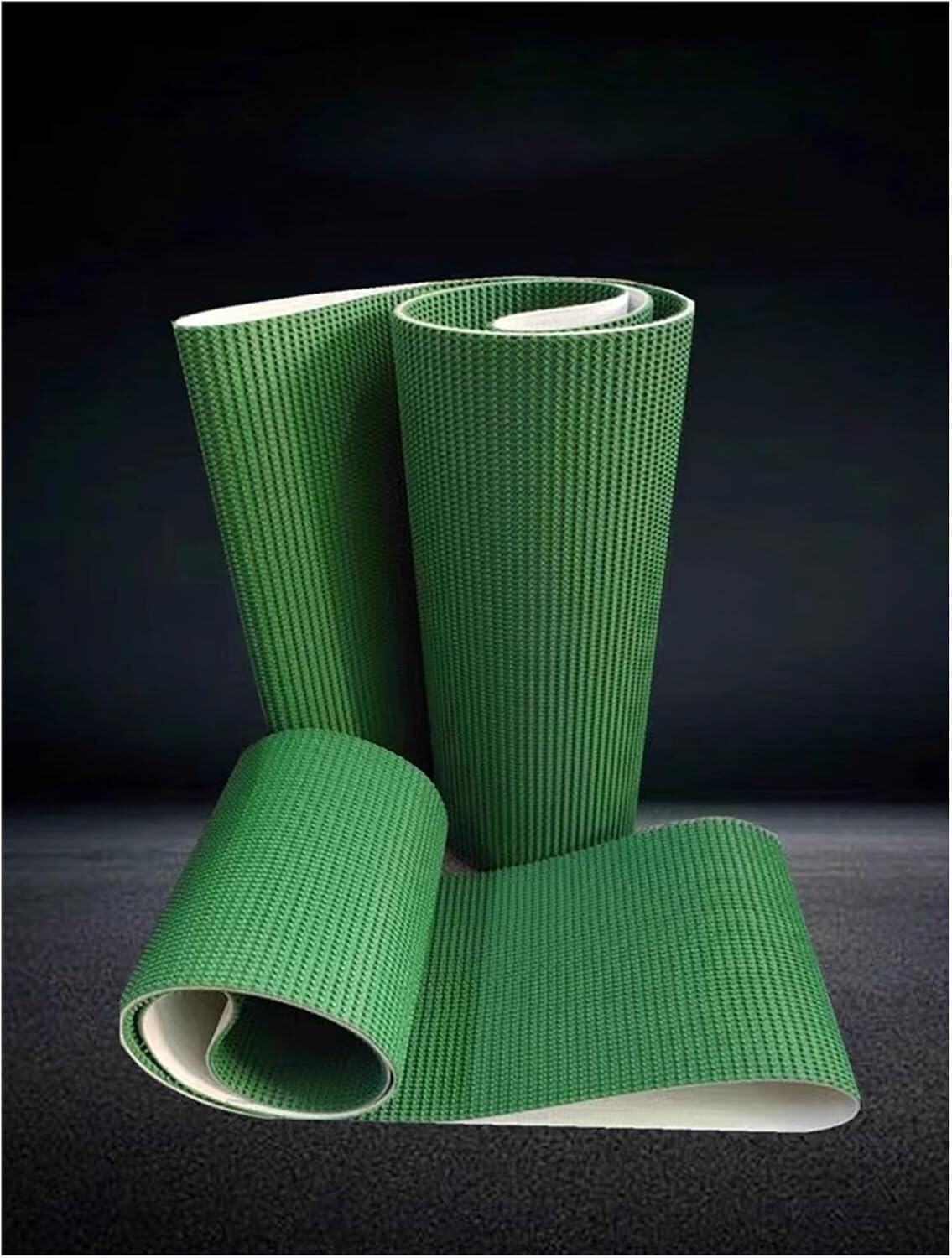 Cinta transportadora de PVC de 340x50x0.5cm con alta estabilidad estructural para granos