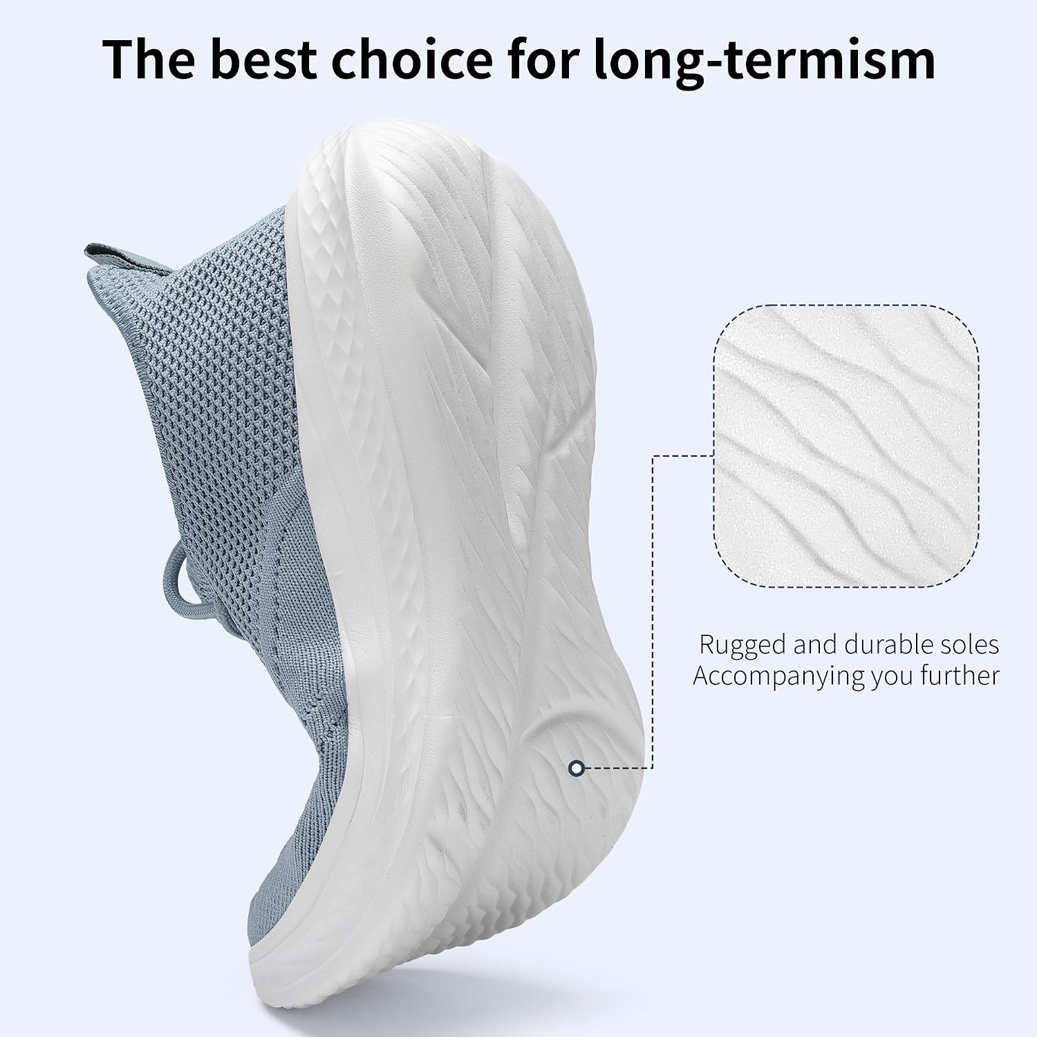 VAMJAM Men's Running Shoes Slip On Walking Shoes Non Slip Lightweight Workout Breathable Gym Sneakers Fashion Mesh Sneakers