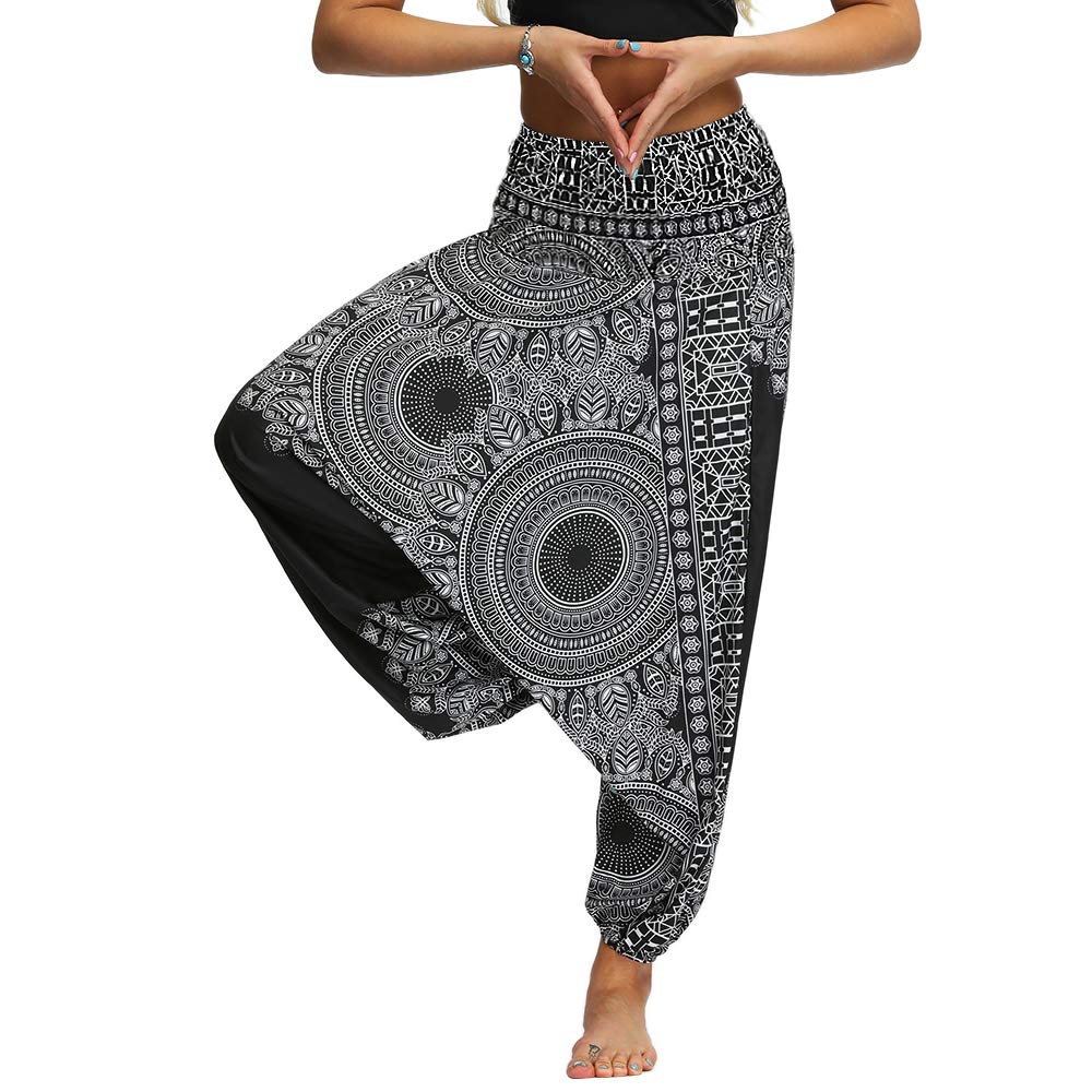 Nuofengkudu Donna Pantaloni Cavallo Basso alla Turca Yoga Pants
