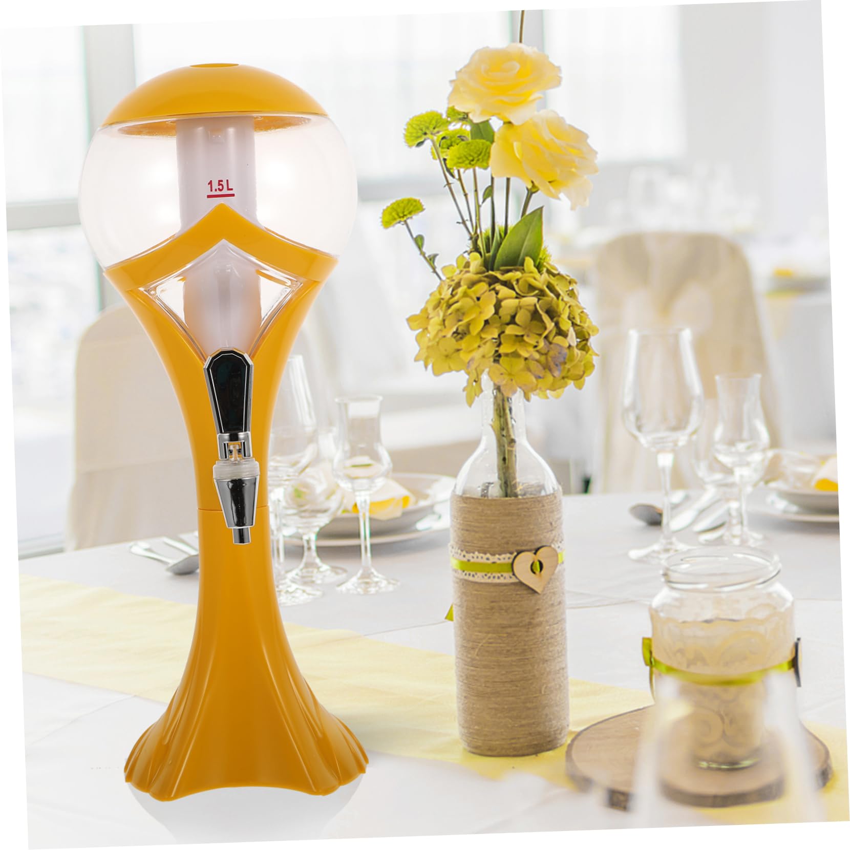 Dispensador de Cerveza Brillante Forma de Carámbano Torre de Cerveza para Fiestas Surtidor de Bebidas para Barras y Eventos