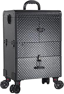 HJXGQJM Estuche de maquillaje con ruedas para...