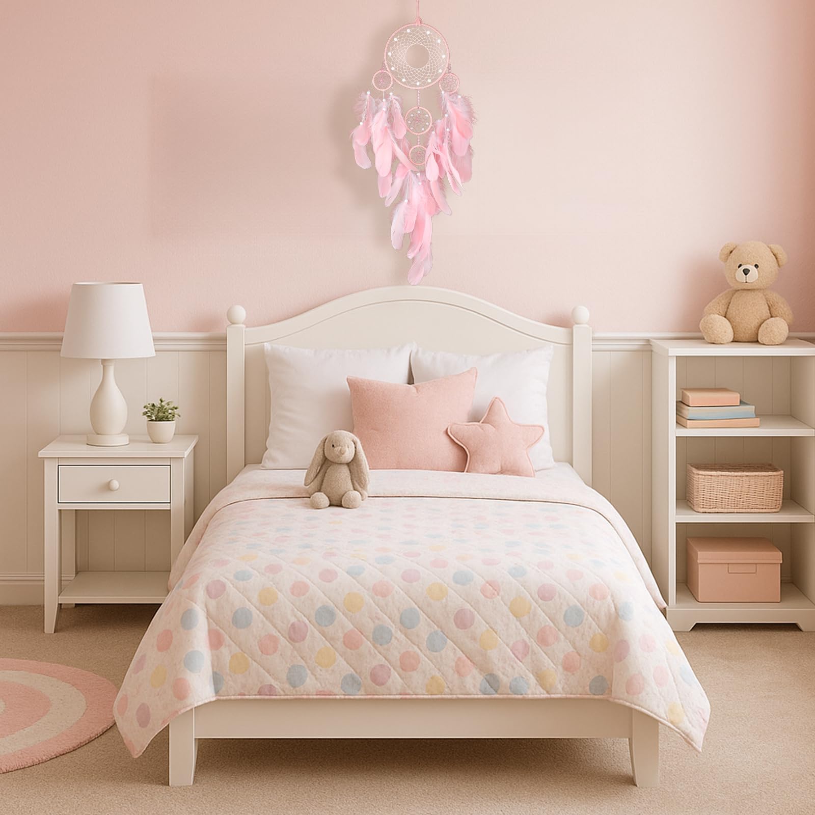 Acquista Grande Acchiappasogni Per La Decorazione Domestica Di Nozze Camera Star Moon Campanelli - Foto 4