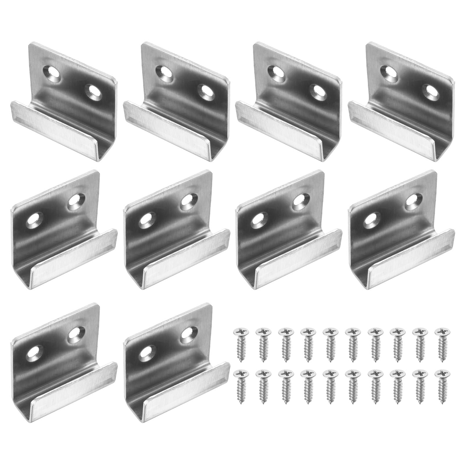Support mural carrelage acier inoxydable 10mm crochet de fixation miroir lourd argenté lot de 10