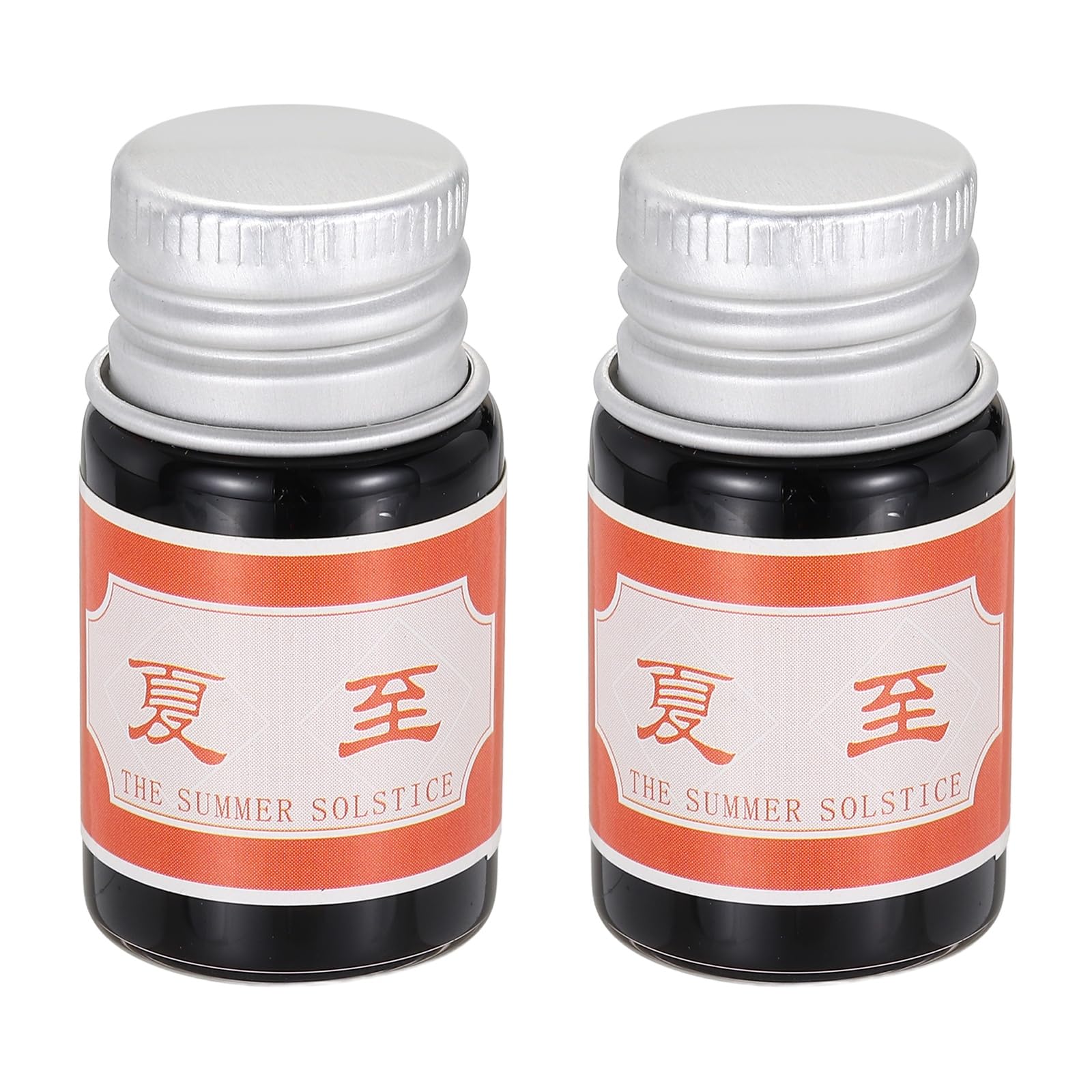 PATIKIL 2 Pcs Fountain Pen Ink Red, 5ml Calligraphy Dip Pen Bottled Ink with Gold Glitter Non-Carbon, Smooth Flow Color Dip Drawing Set for Writing, Painting, Journaling