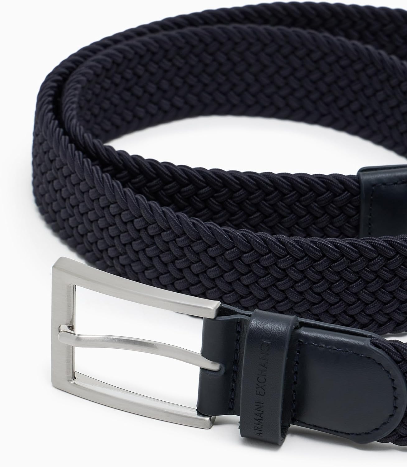 Armani Exchange mens Braided Buckle Belt - Image 2