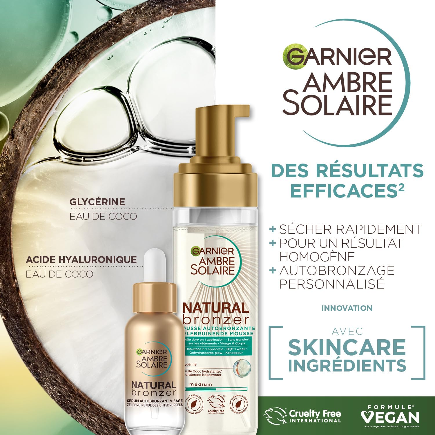 Garnier Ambre Solaire Natural Bronzer Mousse - 200 ml