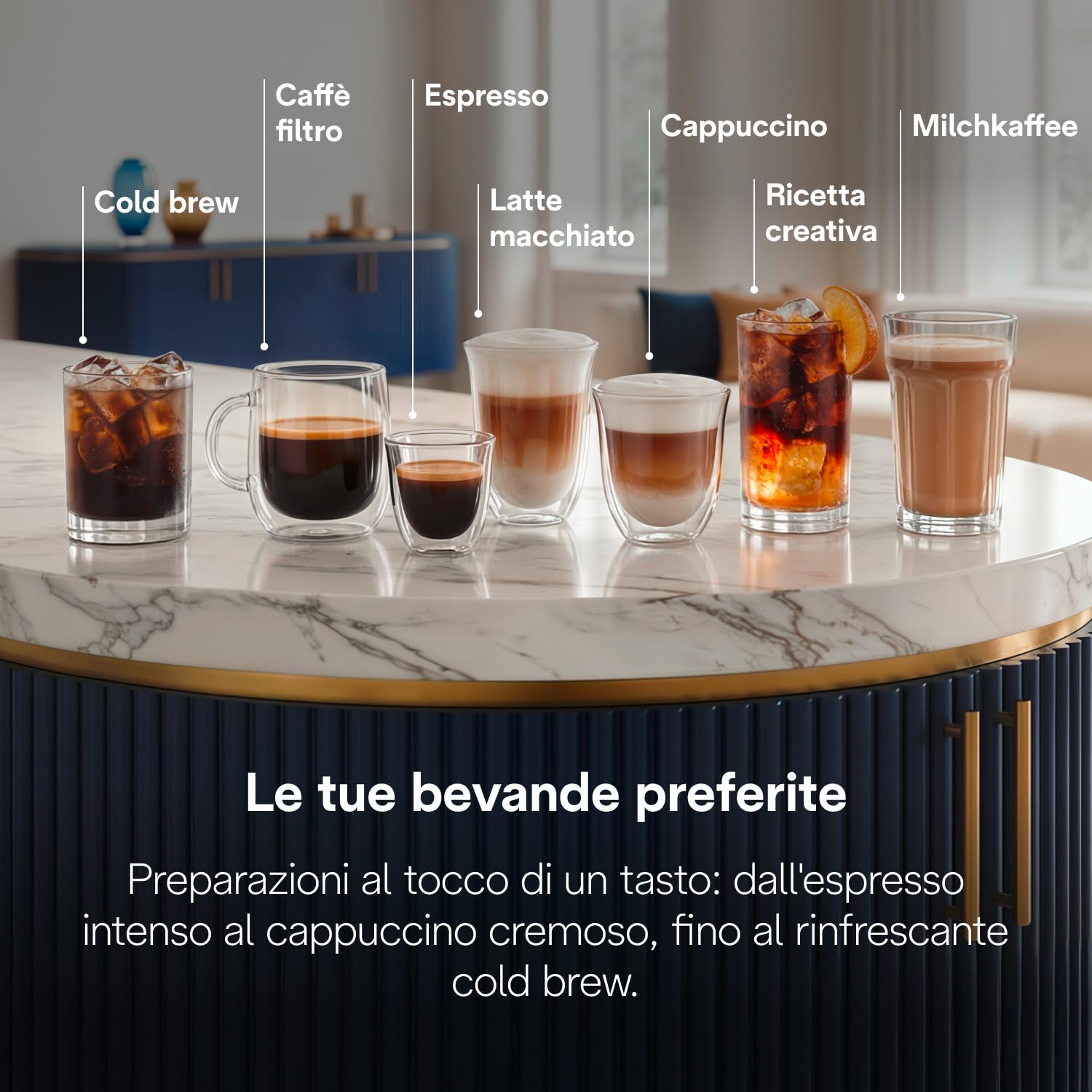 De’Longhi Eletta Ultra – Perfetto Macchina da Caffè Automatica, LatteCrema Montalatte Automatico, 50+ Bevande Calde e Fredde, Silent Technology, Display Touch a Colori, Metallo (ECAM472.85.MB)