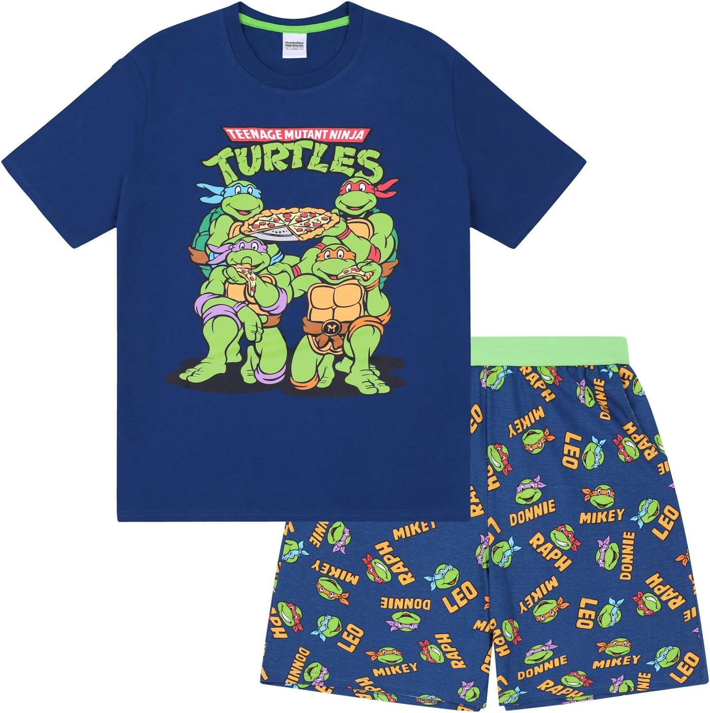 fanoriginalsTeenage Mutant Ninja Turtles Official Gift Mens Loungewear Retro Short Pyjamas