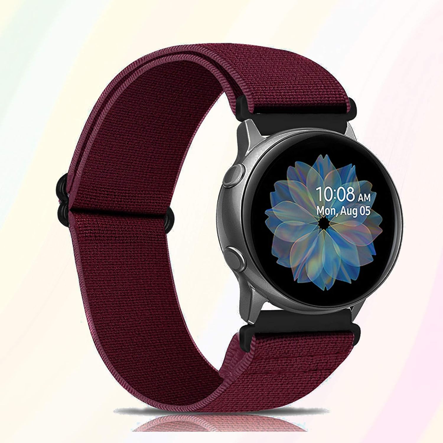 Ecogbd 20mm Elastic Replacement Watch Strap Compatible with Galaxy Watch Active/Active2 40mm 44mm/Garmin Vivoactive3 - Image 3