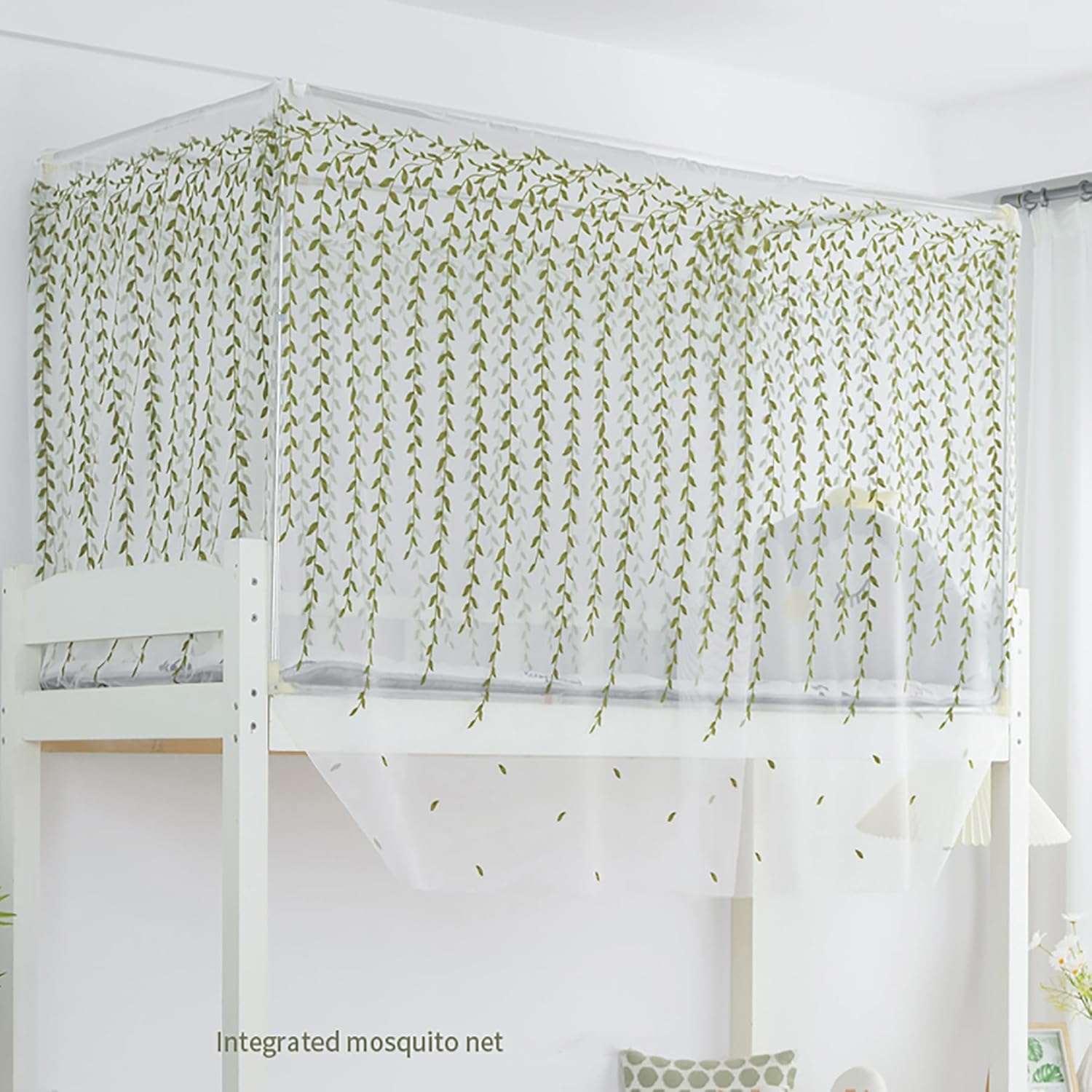 Elegant Bed Netting Canopy Cozy Drape Bed Netting Canopy Frame Bunk Bed Curtain Canopy Frame for Students Dormitory,0.9 * 1.9m