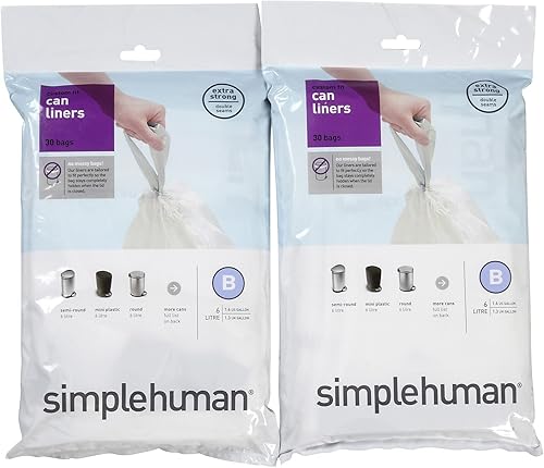 Miniatura 10 de simplehuman Forro para bote de basura de ajuste personalizado, 45 litros12 galones, 20 unidades (paquete de 2)