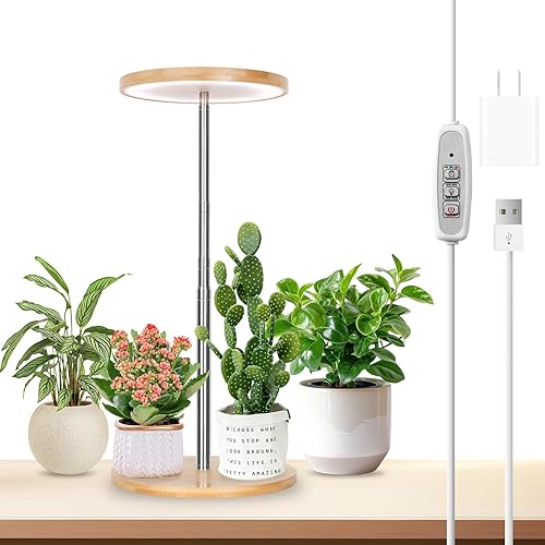 Miniatura 41 de LORDEM - Luz de crecimiento led de espectro completo para plantas de interior, de escritorio, temporizador automático para 4H/8H/12H, 4 niveles Negro