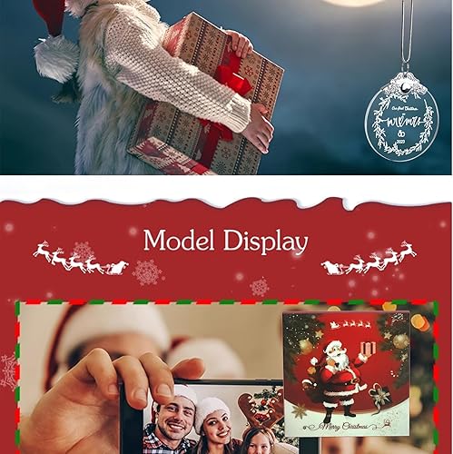 Miniatura 4 de Adorno de cristal Our First Christmas as Mr & Mrs 2023, regalos de despedida de soltera, adorno de Navidad 2023, regalos de boda de Navidad para