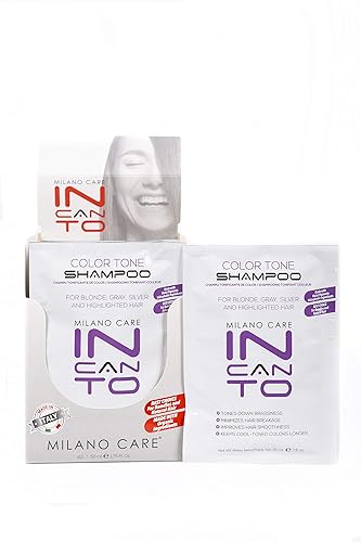 Miniatura 3 de Incanto Champú Tono Color 1.0 fl oz/1 fl oz – Champú tóner profesional para tonos cobre o cabello cobrizo – Champú morado para cabello rubio, gris