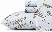 Vista 147 de Eddie Bauer - Full Sheets, Cotton Flannel Bedding Set, Brushed For Extra Softness, Cozy Home Decor (Dog Friends, Full)