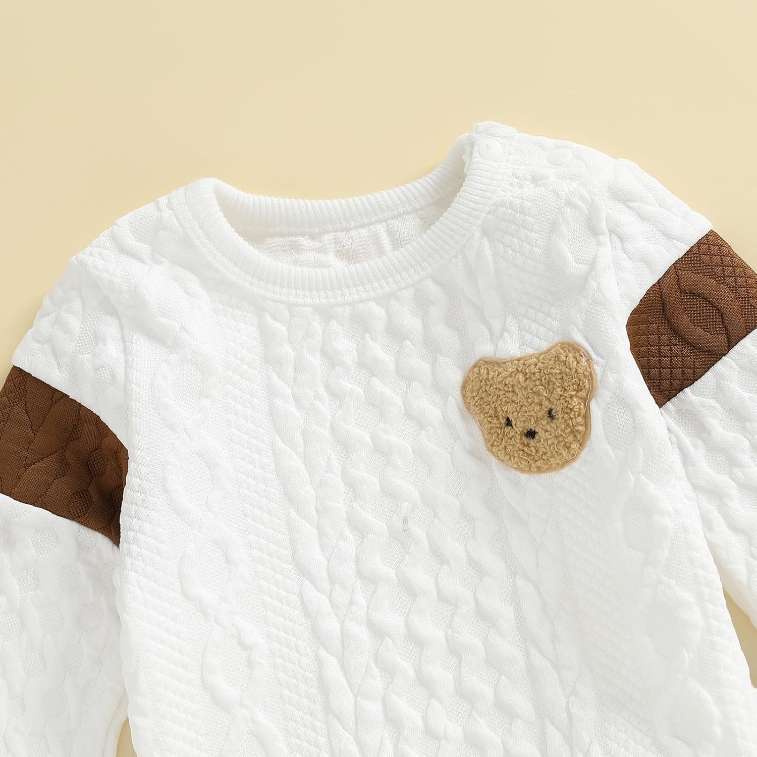 Kayotuas Newborn Baby Boy Outfit Mamas Boy Baby Clothes Cute Bear Embroidery Long Sleeve Romper Pant Set Fall Winter Clothing - Image 6