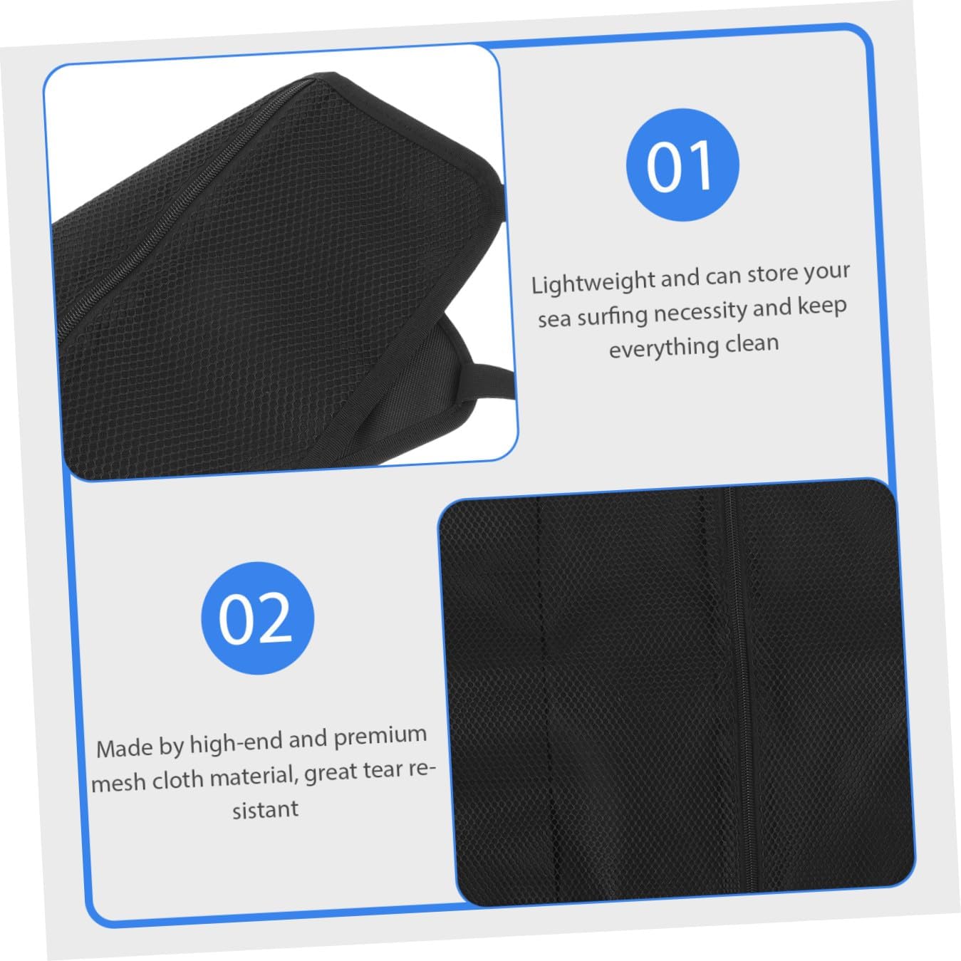Mesh Bag for Paddleboard and Surfboard Deck Storage, Portable Water Sports Sundries Net Pouch for Paddleboarding Accessories