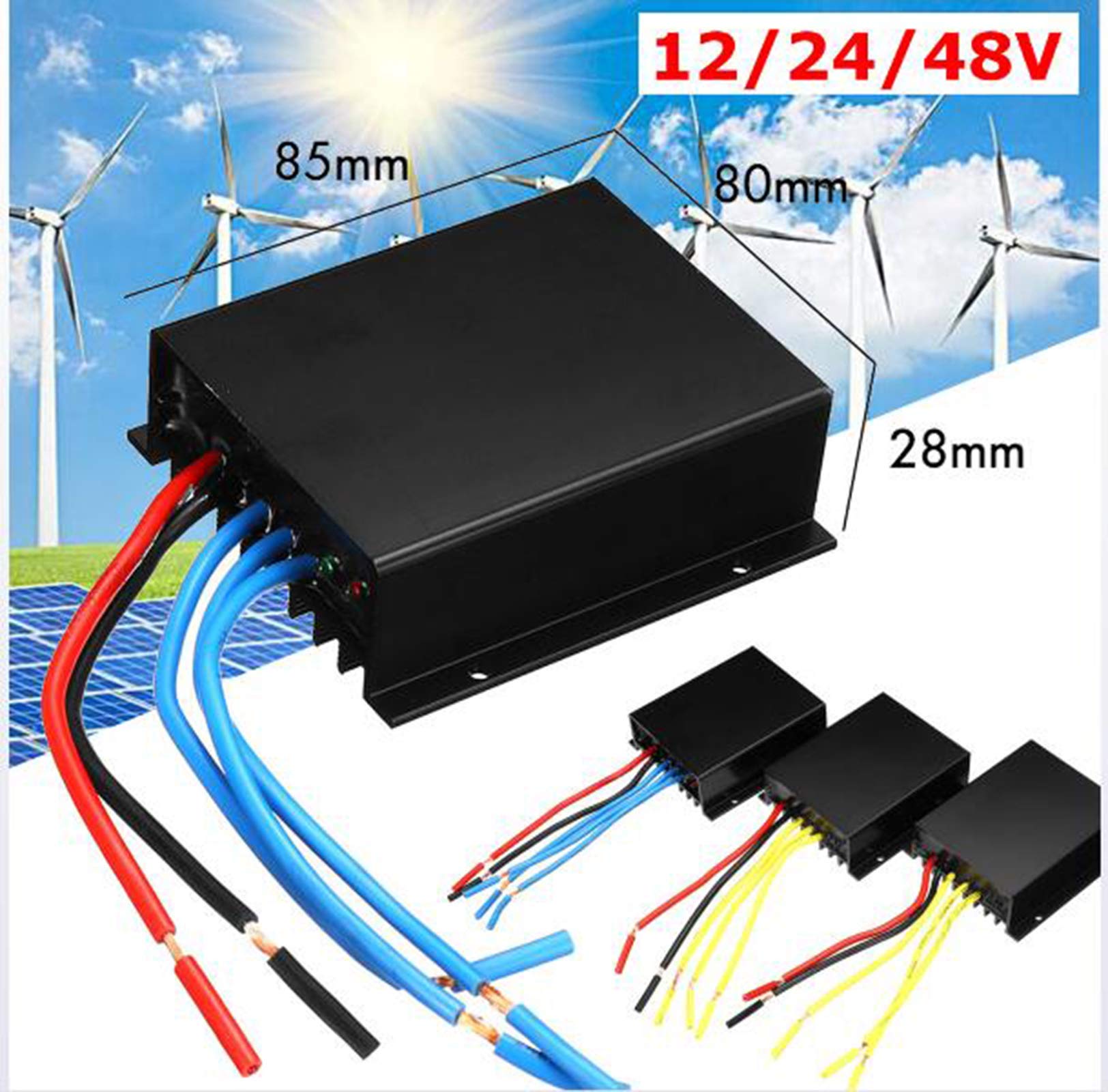 Generador de Viento Horizontal de 600 W, 12/24 V, 4 Palas, generador de turbinas eólicas, turbinas de energía de Molino de Viento, Carga con Controlador de Carga