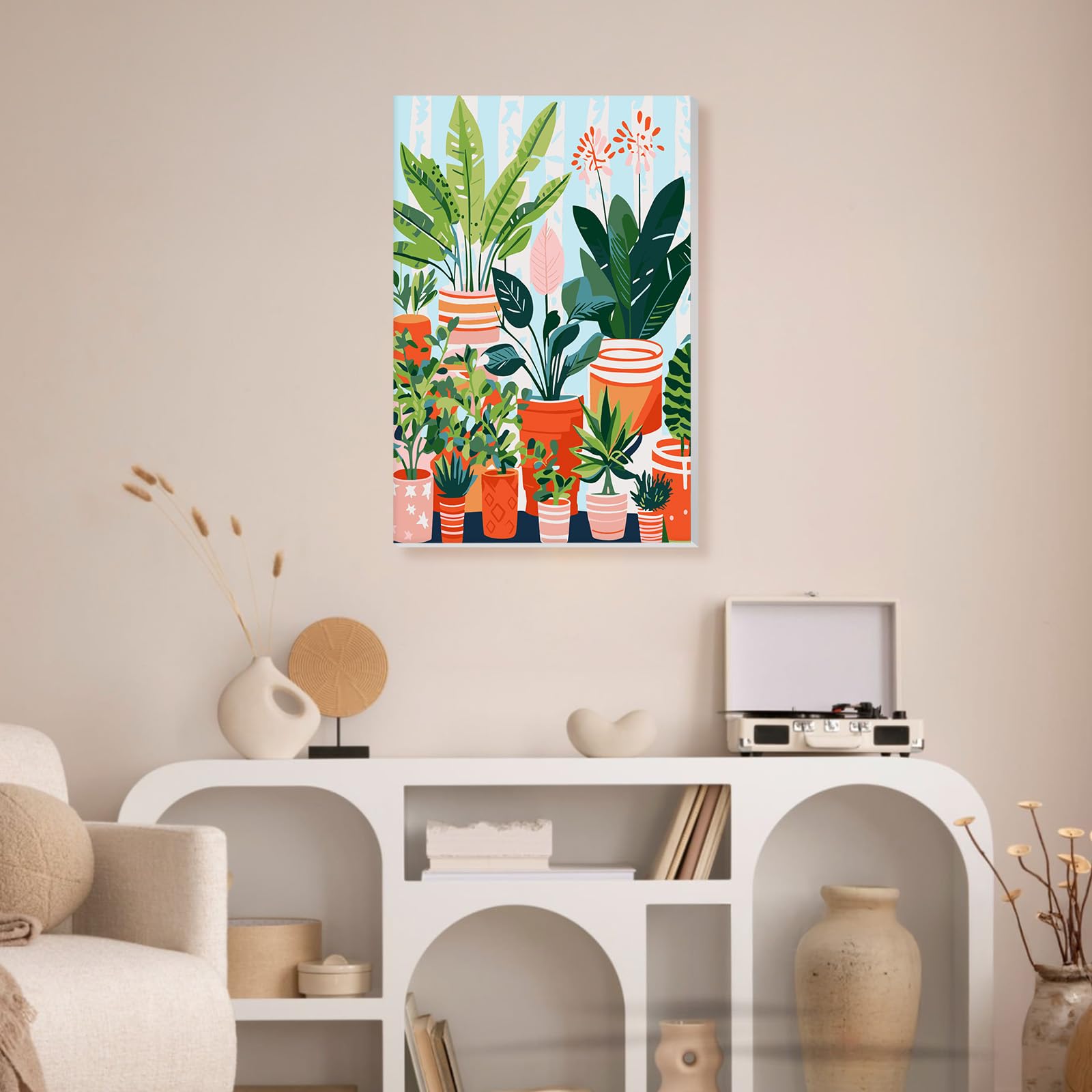 TLIOBLO Printemps Peinture par Numéros pour Adulte, DIY Paysage Peinture pour Adultes Enfants Débutants Facile sur Toile avec Peintures et Pinceaux, Décor Maison Cadeaux 30x40cm