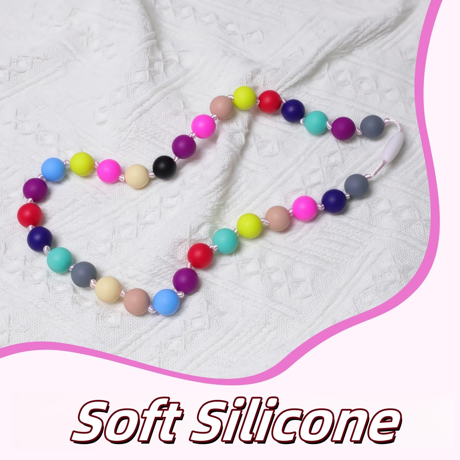 RUIOMII Silicone Sensory Chew Necklace, Chew Necklaces, F - Image 4