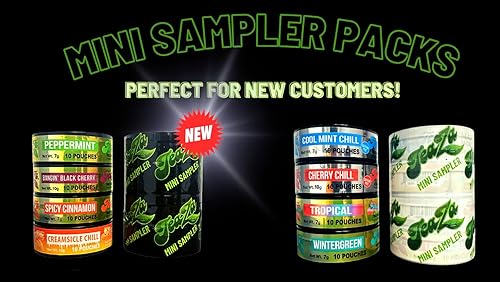 Miniatura 8 de Paquete de muestras Teaza, bolsas de inmersión saludables sin humo, tabaco alternativo para masticar, sin nicotina (paquete de 2 muestras - 8 discos