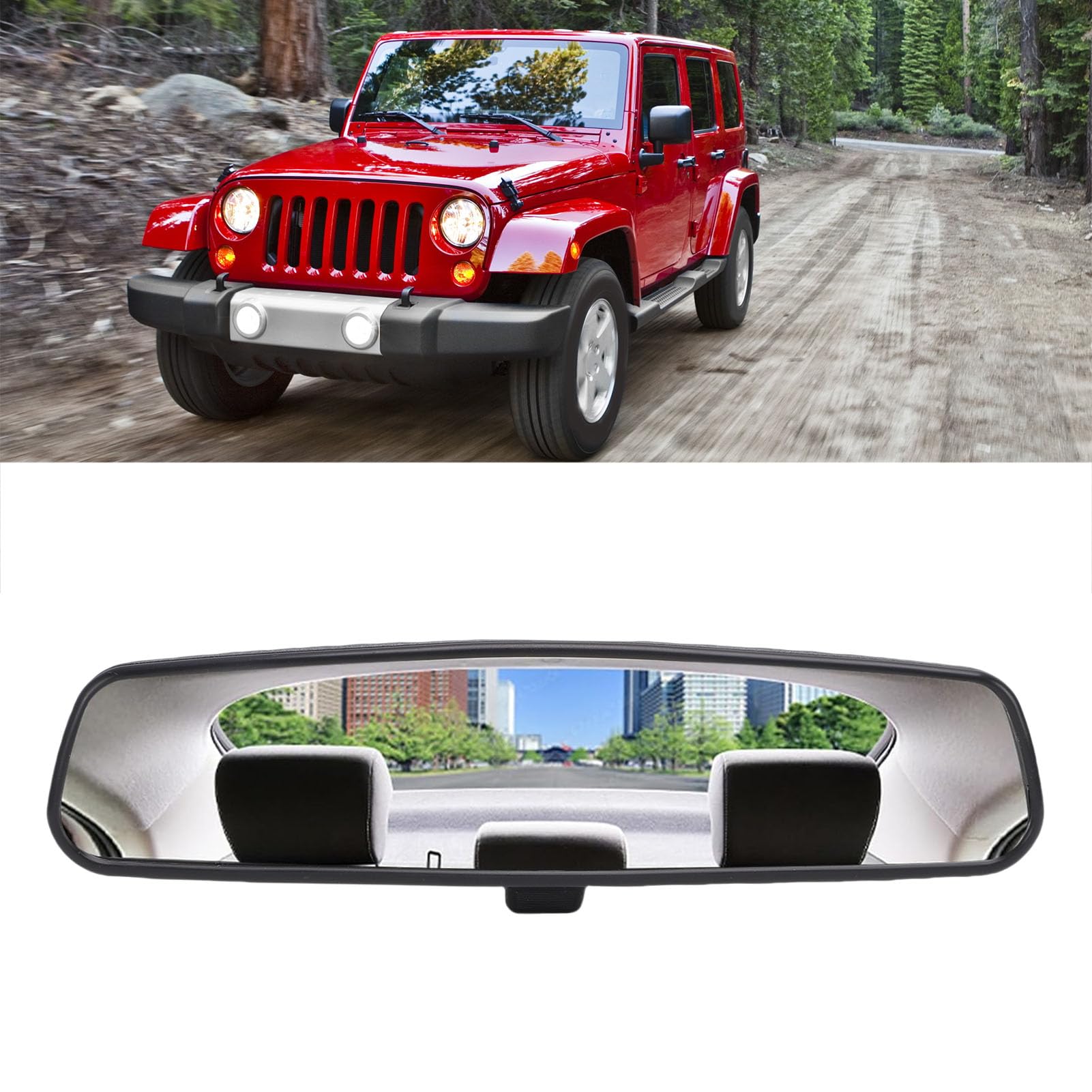 Rétroviseur de Remplacement Durable pour Intérieur de Voiture, Combinaison de sécurité Améliorée pour 1500 2500 3500
