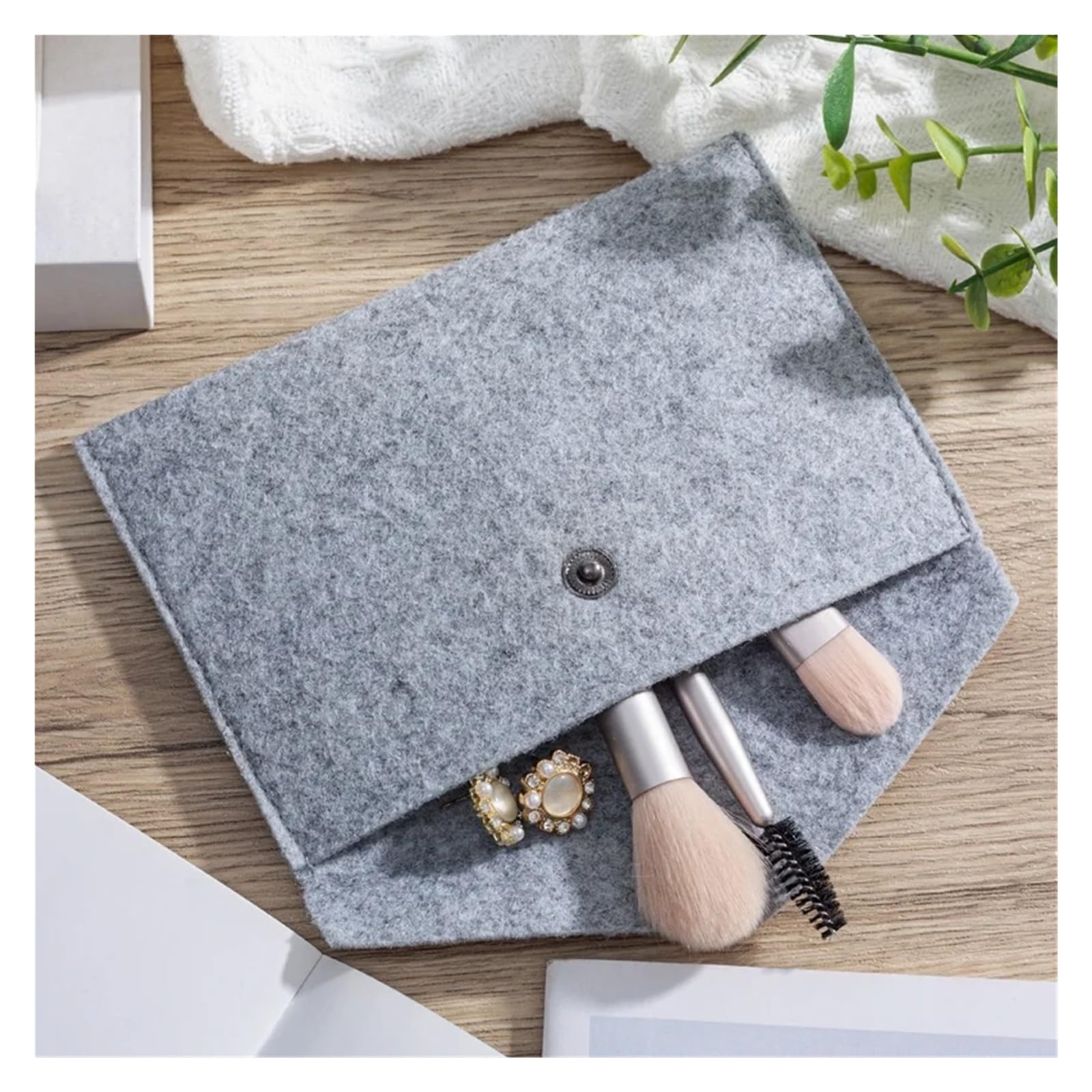 Borsa Portadocumenti In Feltro Buste postali in feltro personalizzabili da 10 pezzi con bottone a pressione for un design personalizzato(Dark Gray,23x31cm)