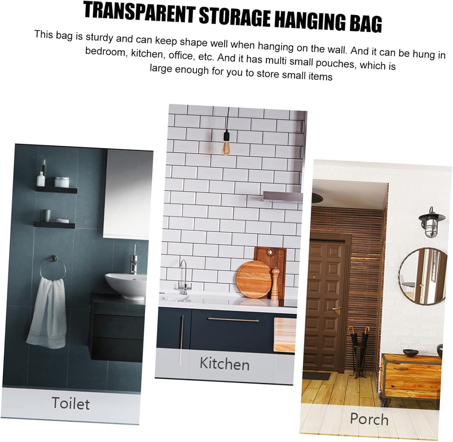 PRETYZOOM Convenient Multi-layer Pocket over The Door Organizer Transparent Storage Bag for Shoes Diapers and Accessories No Assembly Required for Home Use