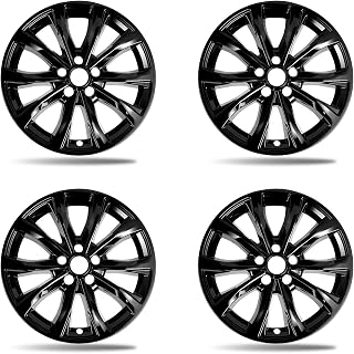 18 Inch Gloss Black Wheel Skins for 2023-2026 Honda CR-V CRV EX EX-L Sport Hybrid OEM 10 Spoke Alloy Wheels, Compatible with OEM Part# 42700-3A0-A81 & 42700-3A0-C84, Snap-On Rim Covers 4-Pack