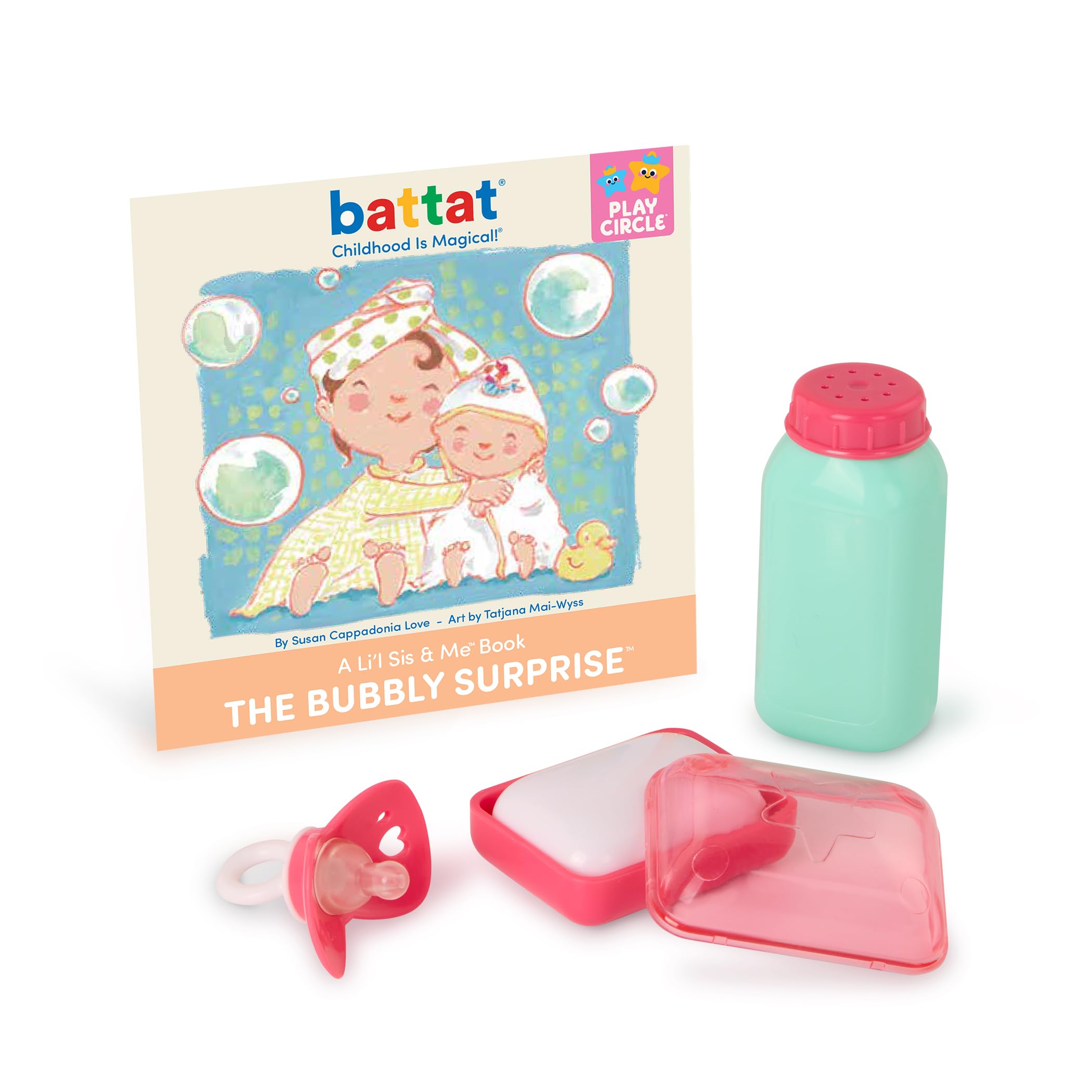 Baby Sweetheart - Tempo di bagno - bambola neonato dal corpo morbido di 30,5 cm con accessori - con libro di fiabe di facile lettura