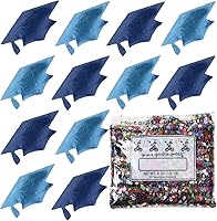 Vista 78 de Confeti Grad Cap Negro, Púrpura Combo - 2 bolsas de media onza (1 oz) (8400/8412)