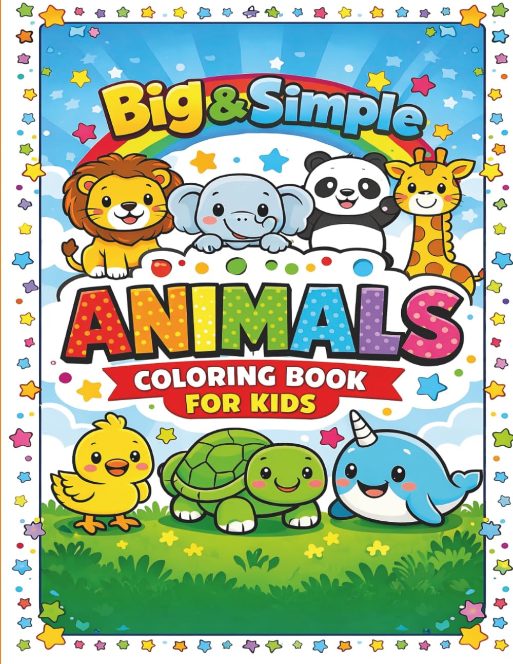 Big & Simple Animals Coloring Book for Kids