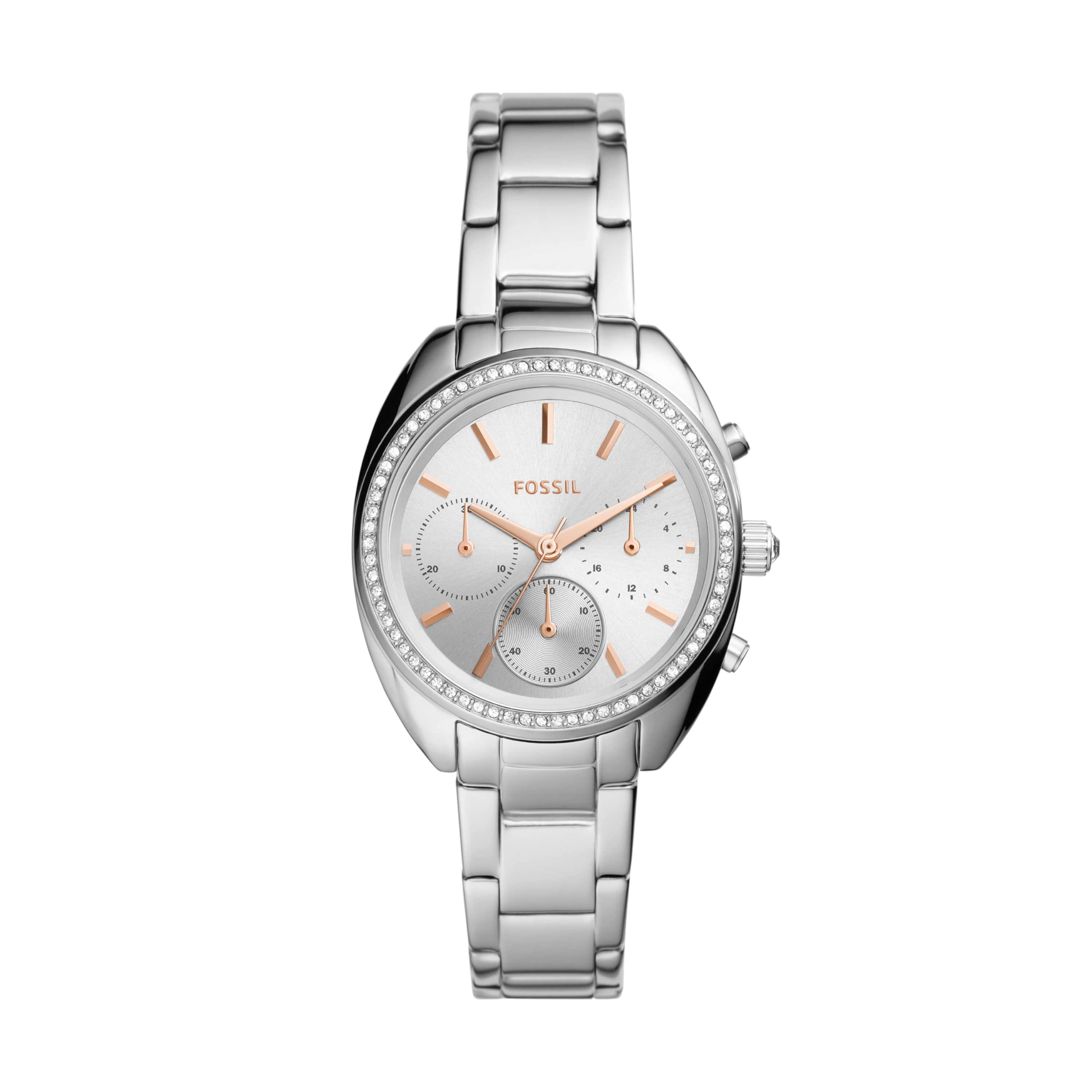 Fossil Womens Stainless Steel Analog Silver Dial Watch-Bq3657, Band Color:Silver (B093Z32XSP) Amazon Price History, Amazon Price Tracker