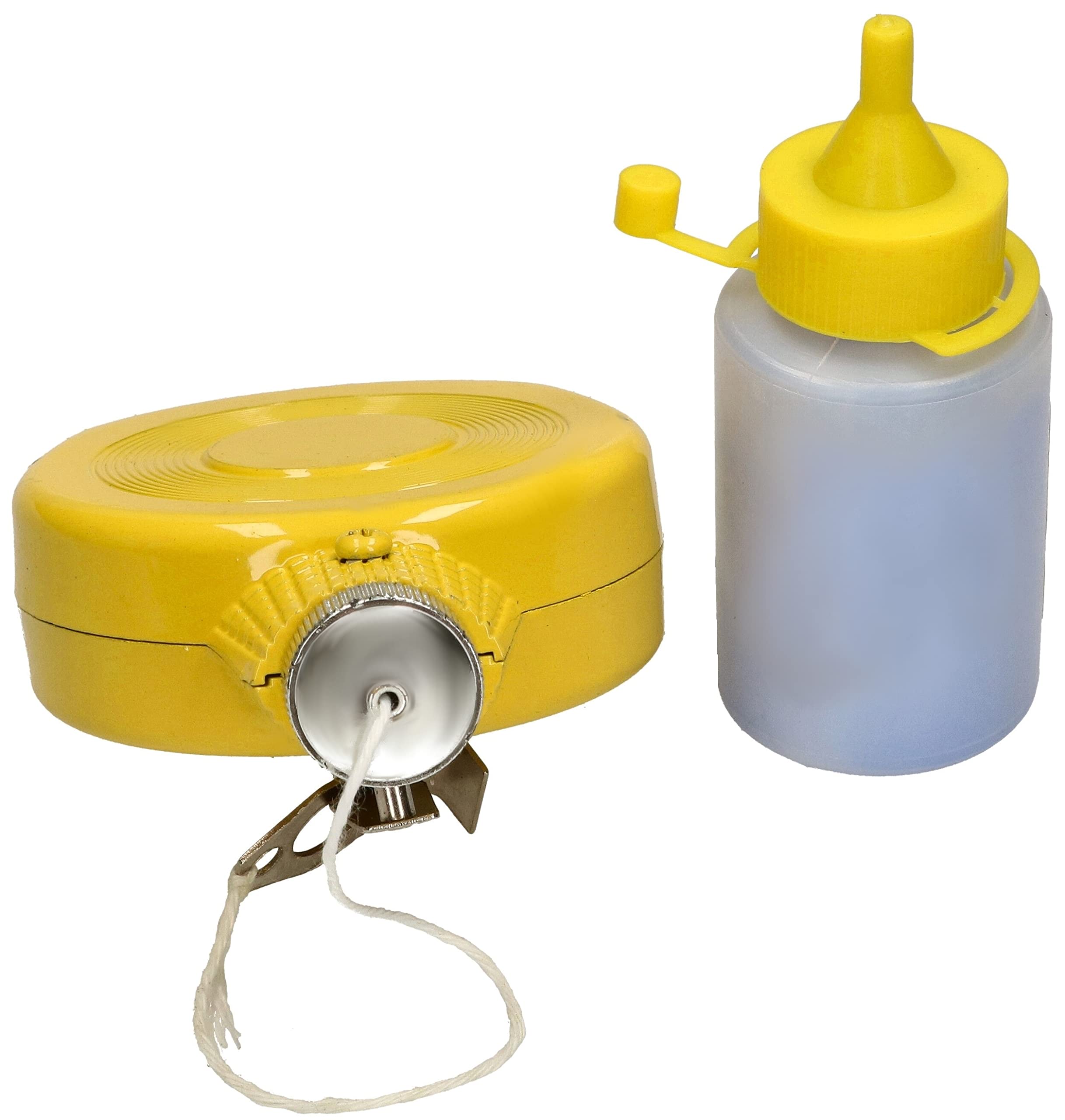 KOTARBAU® Kit de cordeau à percussion de 30 m avec craie bleue, crochet en acier inoxydable, cordon de maçon dans un boîtier en aluminium, niveau à bulle