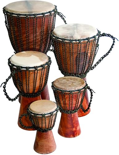 Djembe Principiante Liso, 10" de alto, 5-6" cabeza