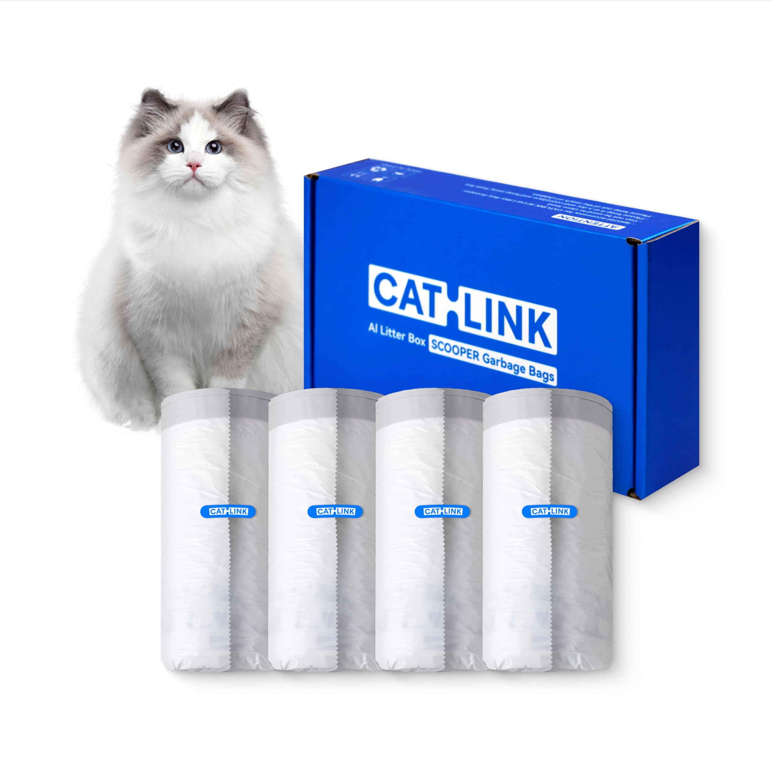 80 Pack CATLINK Trash Bags for Scooper Prox Series