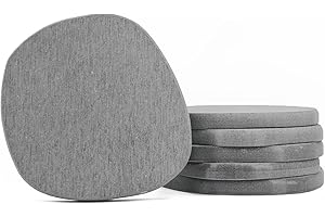 Instant Dry Stone Coasters: 6-Pack Natural Diatomaceous Earth Table Coasters for Drinks